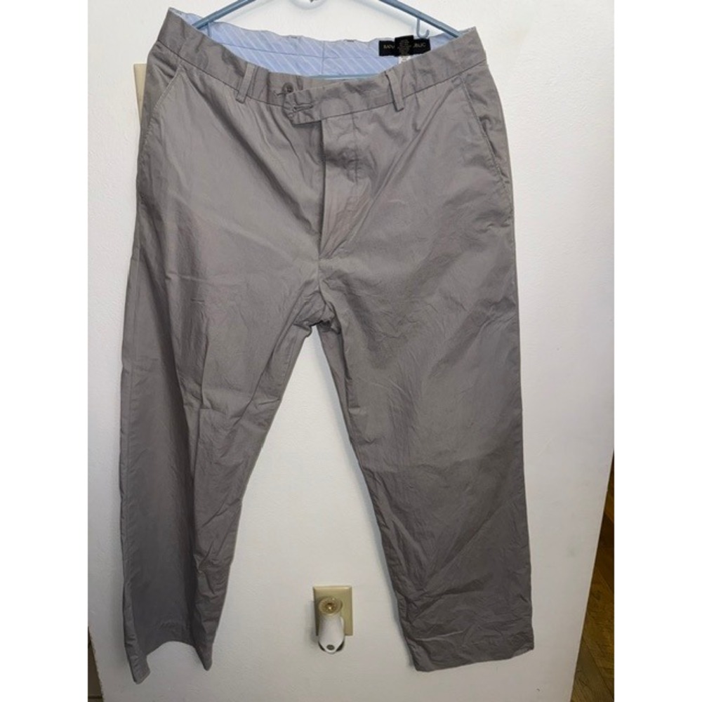 Banana Republic Mens Aiden Slim Fit Chino Pants Gray 100% Cotton 34/30 (D)